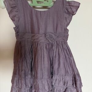 Girls Ralph Lauren cotton & silk dress 6X lavender